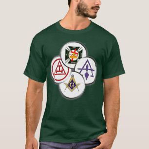 Camiseta Mens York Rite Mason Circles Masonic