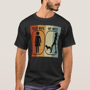 Camiseta Mens Your Wife My Wife French Bulldog Frenchie Fo