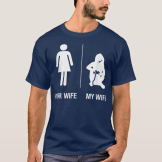 Camiseta Mens Your Wife My Wife Gamer , Funny Gaming Husban