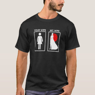 Camiseta Mens Your Wife My Wife Latin Dance Quote Exercício
