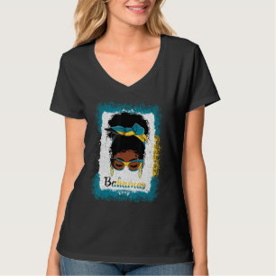 Camiseta Mensageira Bun Bahamas Bandeiras Mulheres Mulher M