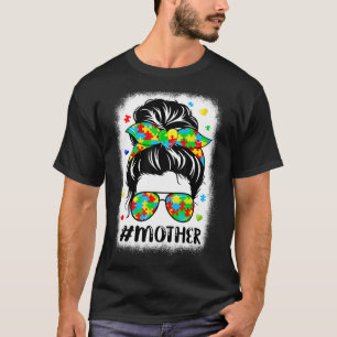 Camiseta Mensageiro Bandana Mãe Apoiadora Mulheres Autismo 
