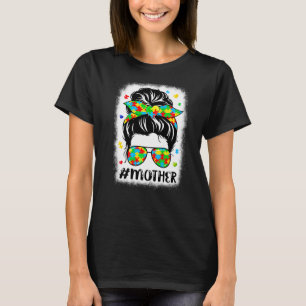 Camiseta Mensageiro Bandana Mãe Apoiadora Mulheres Autismo 