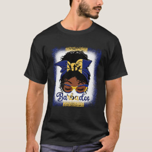 Camiseta Mensageiro Bun Barbados Sinalizador Mulheres Menin