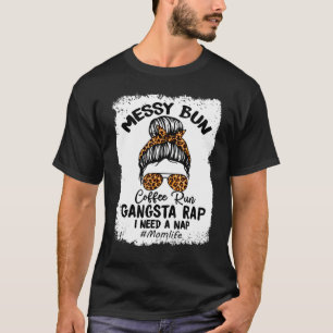 Camiseta Mensageiro Bun Bleached Café Corra Gangsta Rap mãe