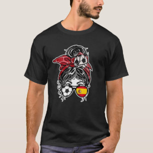Camiseta Mensageiro Bun Hair, Espanha Espanhola de Futebol