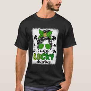 Camiseta Mensageiro Bun Leopard Dia de São Patrício Uma Mãe