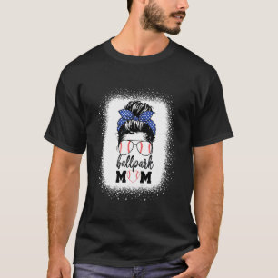 Camiseta Mensageiro Bun Softball Mãe Dia de as mães Ballpar