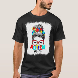 Camiseta Mensageiro Cabelo Autismo Irmã Quebra-cabeça