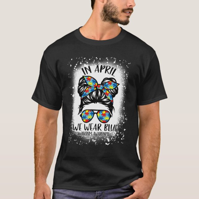 Camiseta Mensageiro Em Abril Vestimos Autismo Azul Sensibil (Frente)