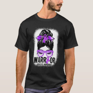 Camiseta Mensageiro Leopard Roxo do Guerreiro da Epilepsia
