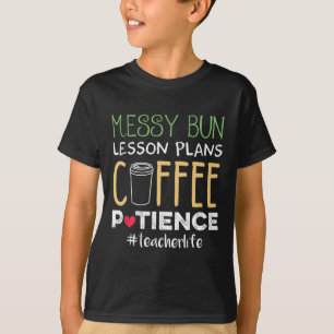 Camiseta Mensageiro Planos de Lição do Café Paciência