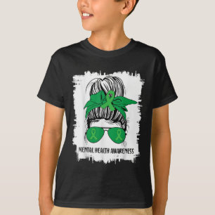 Camiseta Mensageiro Saúde Mental S Consciência Fita Verde _