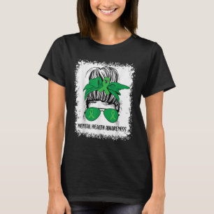 Camiseta Mensageiro Saúde Mental S Consciência Fita Verde _