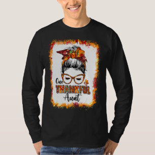 Camiseta Mensageiro Uma Tia Agradecida Autumn Fall Turkey T