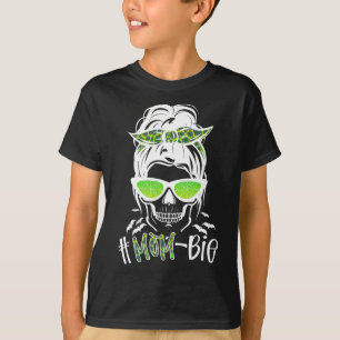 Camiseta Mensageiro Zombie Mãe Diversão Halloween Skull