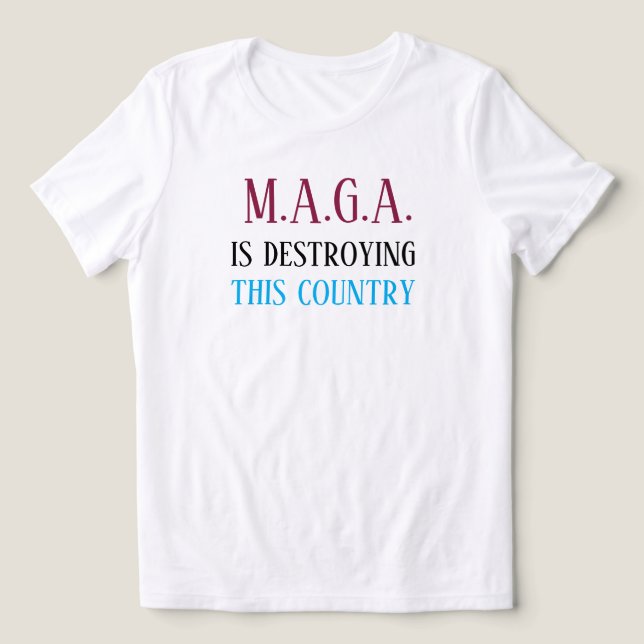 Camiseta Mensagem anti-MAGA (Design frontal)
