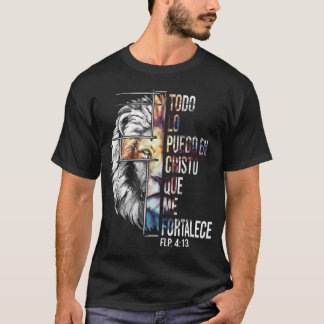 Camiseta Mensagem Bíblica Deus Cristão Em Espanhol