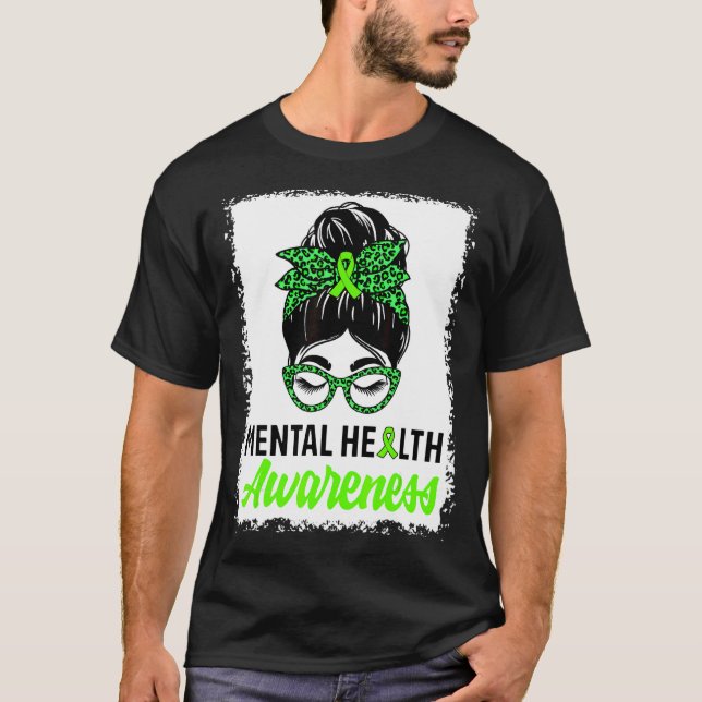 Camiseta Mensagem Bun Hair Saúde Mental Guerreiro Saúde Men (Frente)