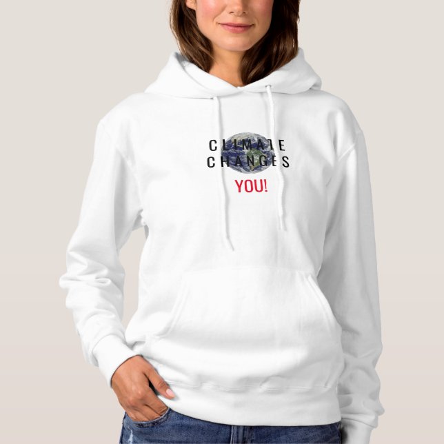 Camiseta Mensagem de conscientização sobre mudanças climáti (Frente)