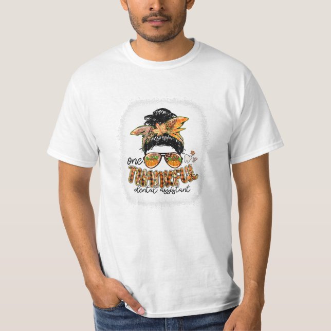 Camiseta Mensagem de Dental Assistant agradecida (Frente)