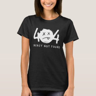 Camiseta Mensagem de Erro Divertida Energia Cansada Não Enc