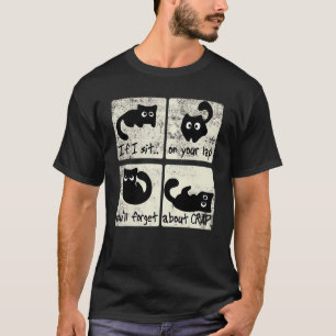 Camiseta Mensagem de Incentivo para Dono de Gato Se Eu Sent