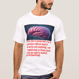 Camiseta Mensagem de Preservação do Cérebro (cartum)