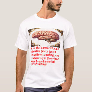 Camiseta Mensagem de Preservação do Cérebro (com engrenagen