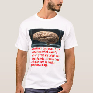 Camiseta Mensagem de Preservação do Cérebro (cúbico)