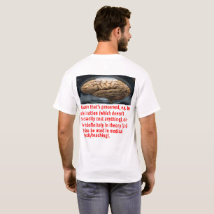 Camiseta Mensagem de Preservação do Cérebro (esferoide)