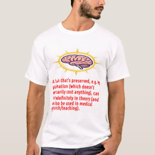 Camiseta Mensagem de Preservação do Cérebro (logotipo)