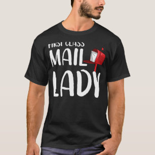 Camiseta Mensagem de primeira classe Lady Engraçado Posto O