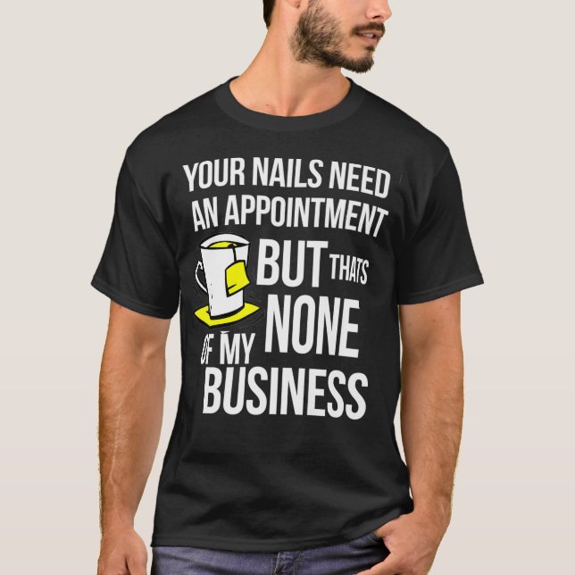 Camiseta Mensagem de Sapo Engraçado do Técnico Nail Corresp (Frente)