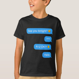 Camiseta Mensagem de texto fantasmal engraçada de Halloween