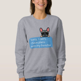 Camiseta Mensagem de Texto Funny Blue Tan Frenchie
