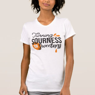 Camiseta Mensagem de vida positiva - Transformando azedo em