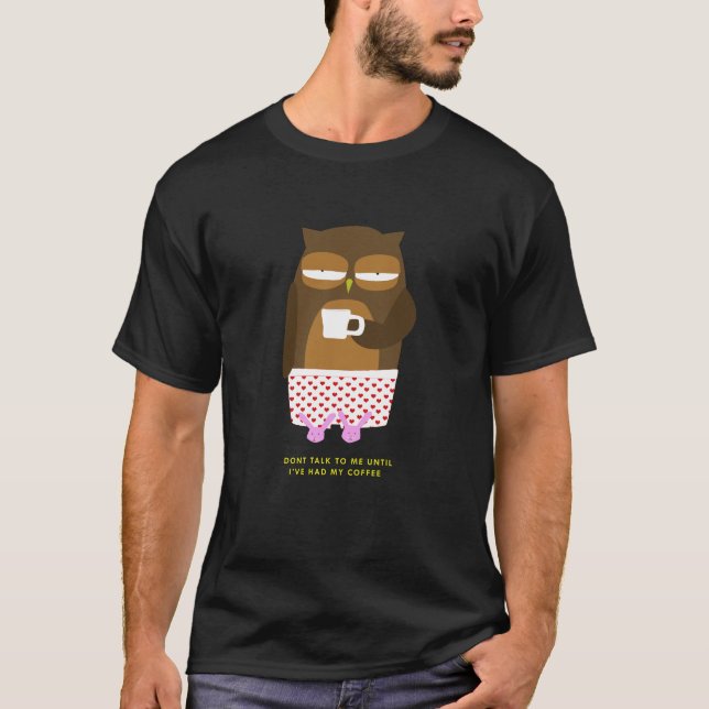 Camiseta Mensagem do café da coruja (Frente)