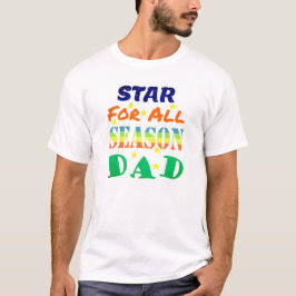 Camiseta Mensagem do Dia dos Pais Estrela Para Todas as Est