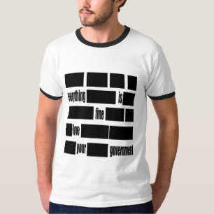 Camiseta Mensagem do governo de Censorsed