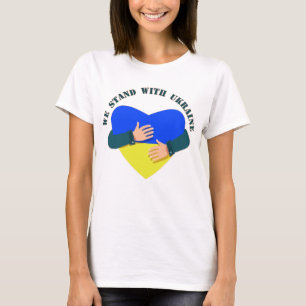 Camiseta Mensagem inspiradora Estamos com a Ucrânia T-Shir