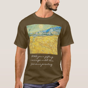 Camiseta Mensagem Personalizada de Campo de Trigo Van Gogh 