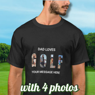 Camiseta Mensagem Personalizada de Golf de Pai Divertido 4 