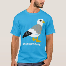 Camiseta Mensagem Personalizada do Gráfico de Seagull de Ca