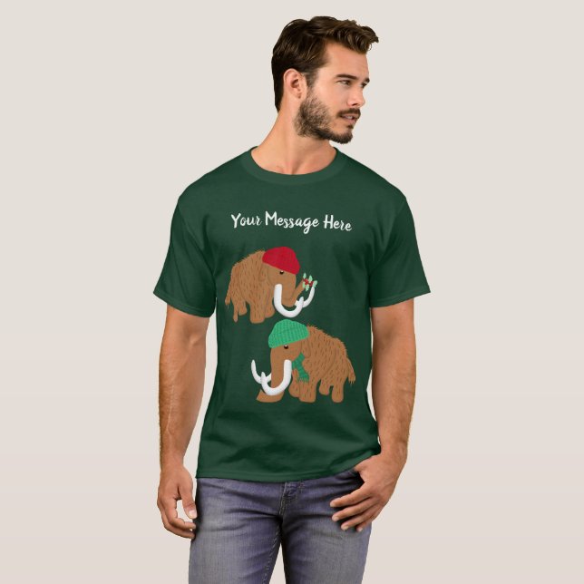 Camiseta Mensagem Personalizada: Gráfico de Natal para Mamu (Frente Completa)