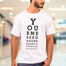 Mensagem Personalizada Teste de Visão Divertido Gr