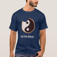 Mensagem personalizada Yin e Yang Black and White