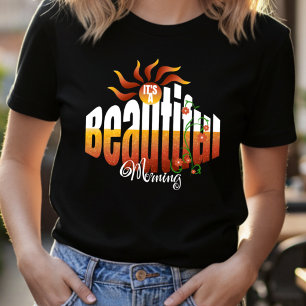 Camiseta Mensagem Positiva do Nascer do Sol Fofa