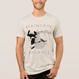 Camiseta Mensagem positiva "Manter saldo" em preto-Cinza