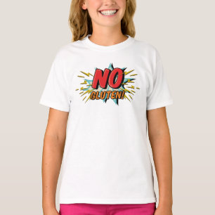 Camiseta Mensagem Sem Gluten - Estilo História em quadrinho